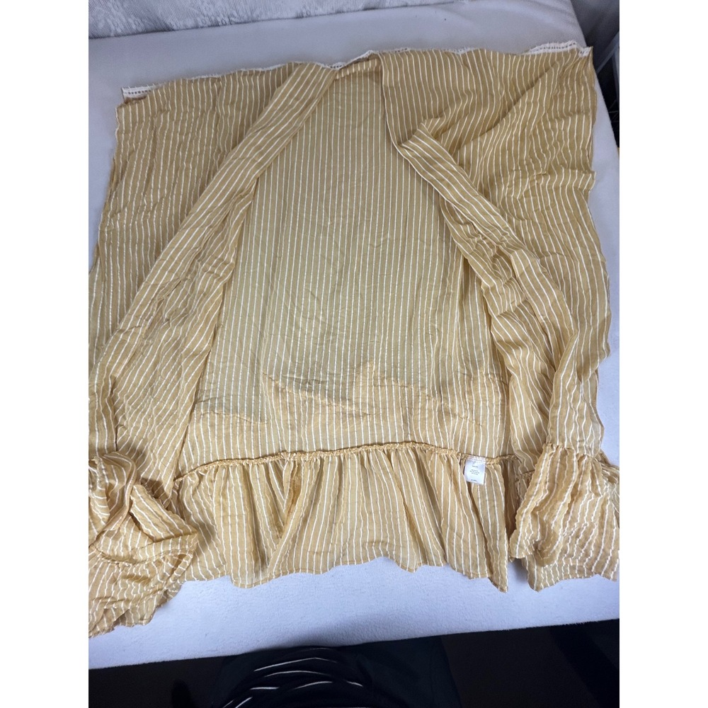 Unbranded Kimono Wrap Women One Size Yellow Striped‎ Boho Beach Summer Layer